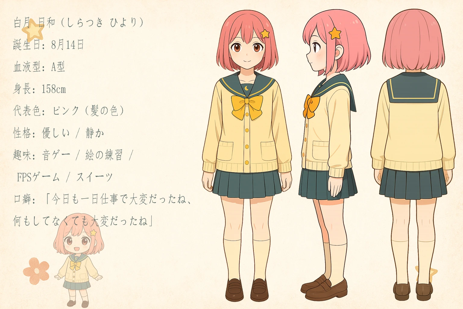 白月 日和 キャラクター紹介